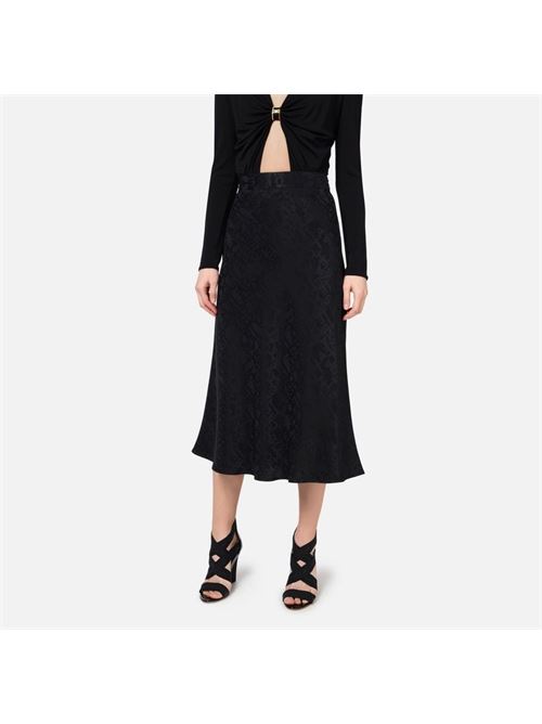 Midi skirt in crepe jacquard lettering ELISABETTA FRANCHI | GO05146E2.110